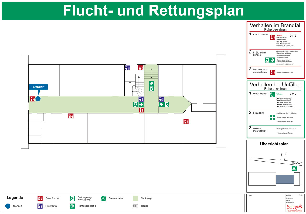 Flucht- und Rettungspläne nach ISO Norm